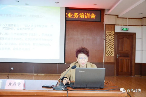 图为黄莉雯就提案工作业务作培训.jpg