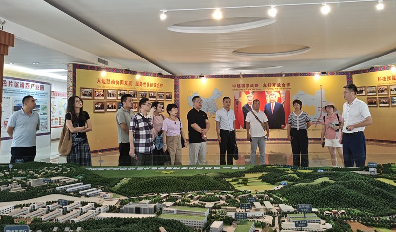 图为调研组在龙邦口岸调研.jpg